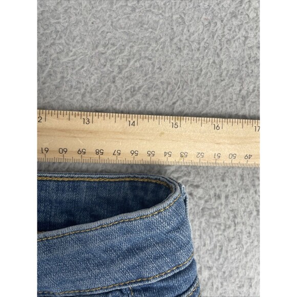 Paige Jean Shorts Womens 28 (30x3) Blue Distressed Cut Off Fray Hem Medium Wash - Picture 3 of 8